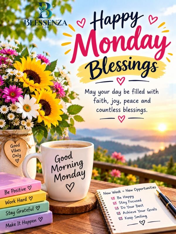 200 Happy Monday Blessings, Images and Quotes