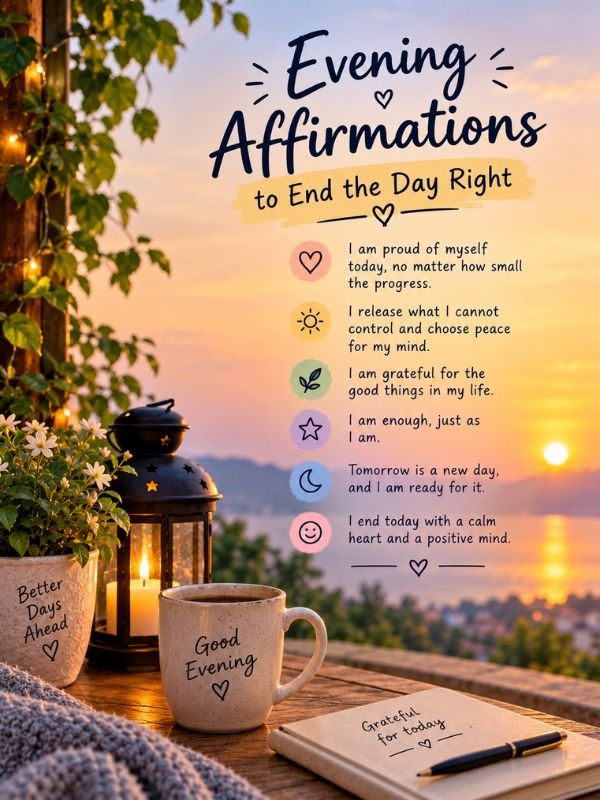 Evening Affirmations to End the Day Right