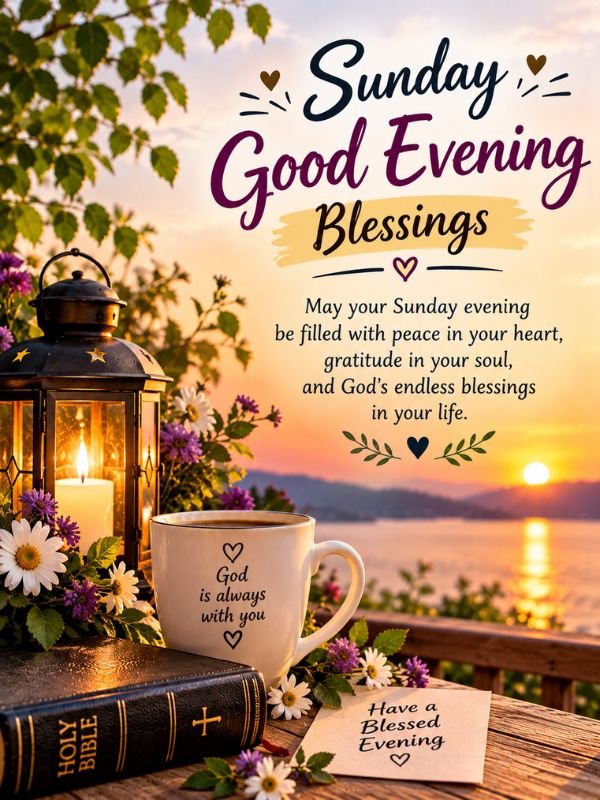 Sunday Good Evening Blessings
