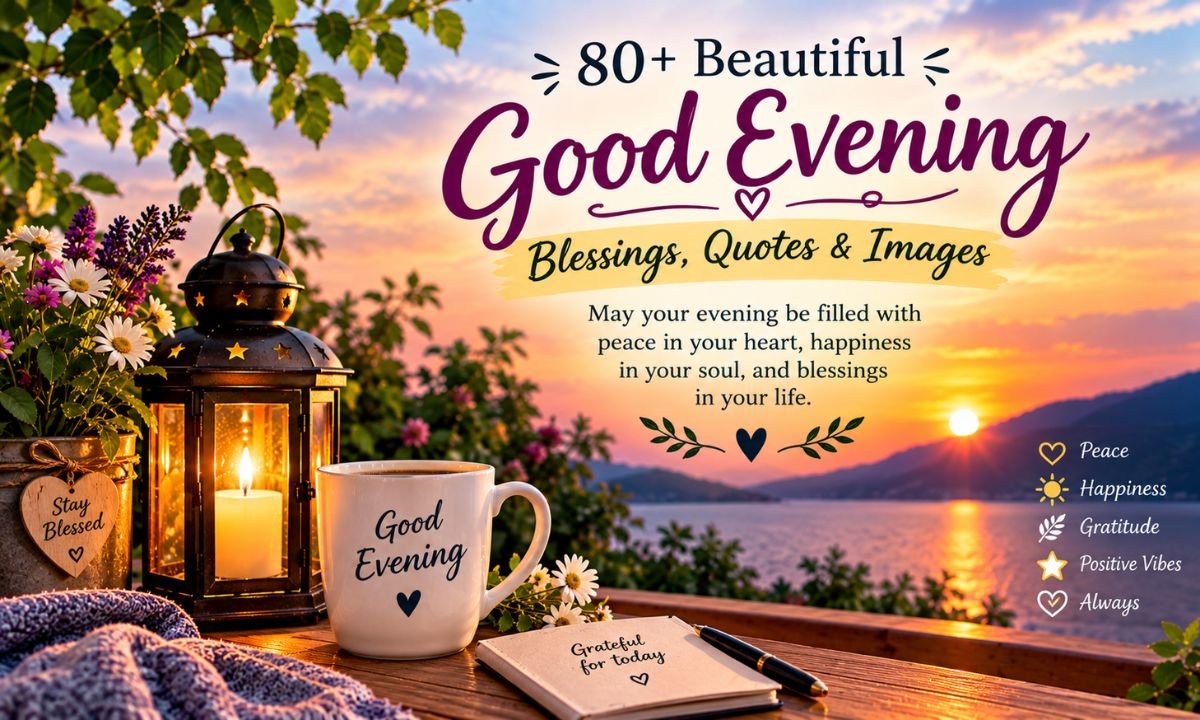 80+ Beautiful Good Evening Blessings, Quotes & Images